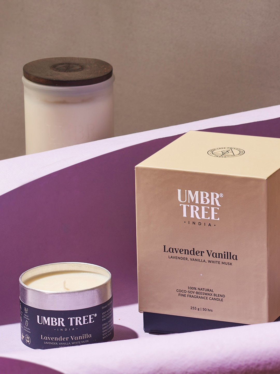 Lavender Vanilla Organic Fine Fragrance Candle 255 gm