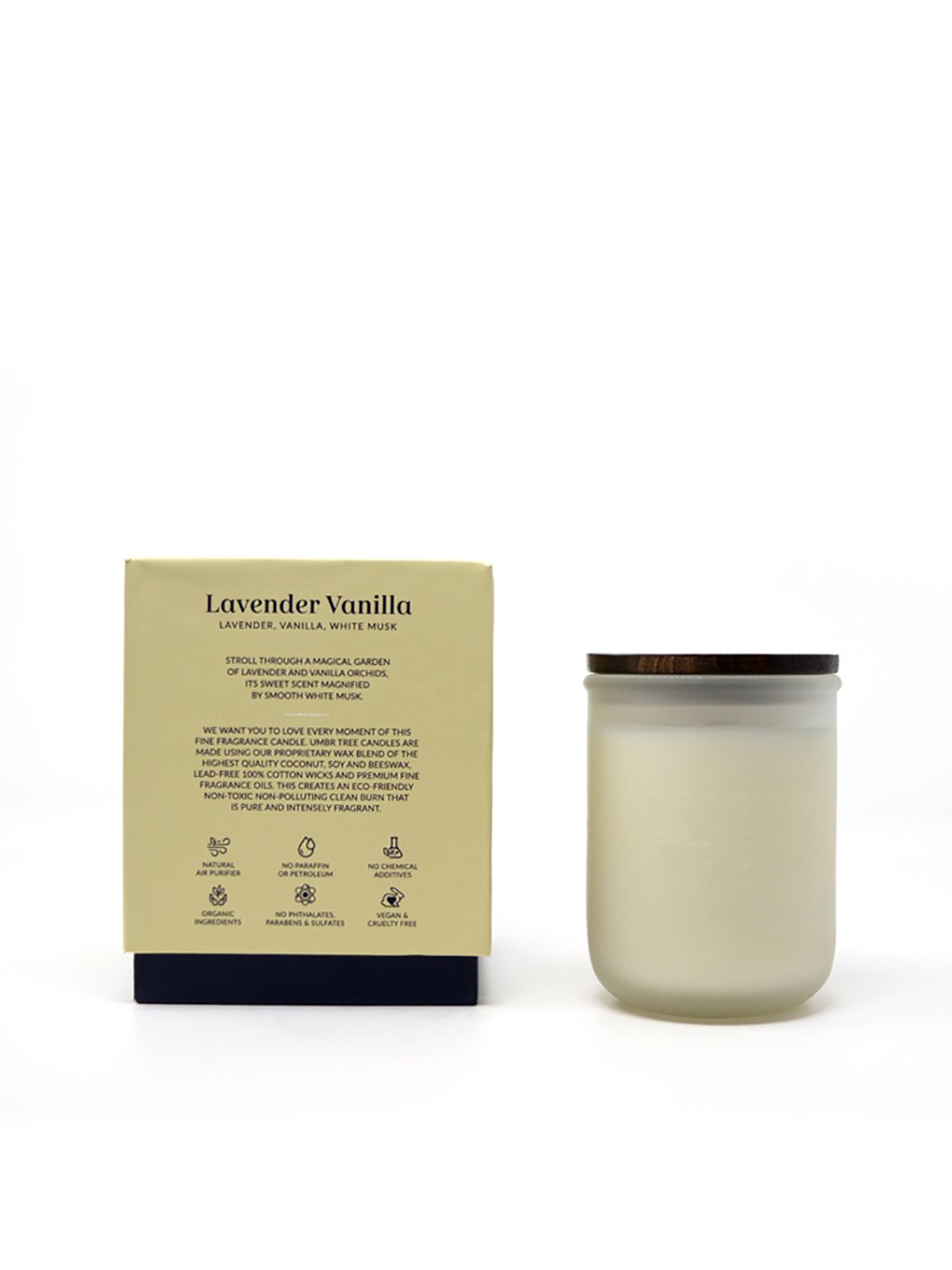 Lavender Vanilla Organic Fine Fragrance Candle 255 gm