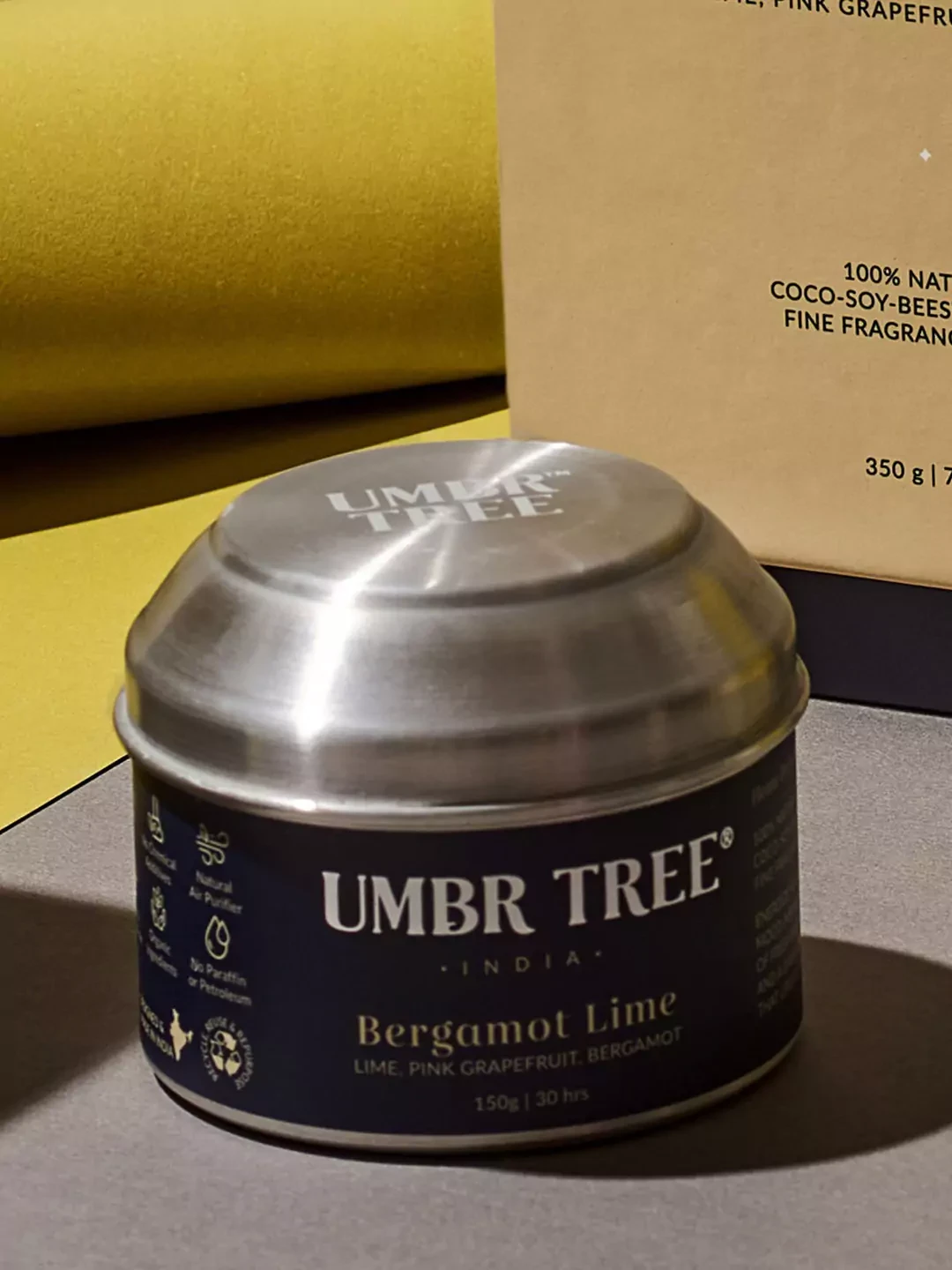 Bergamot Lime Organic Fine Fragrance Candle 150 gm